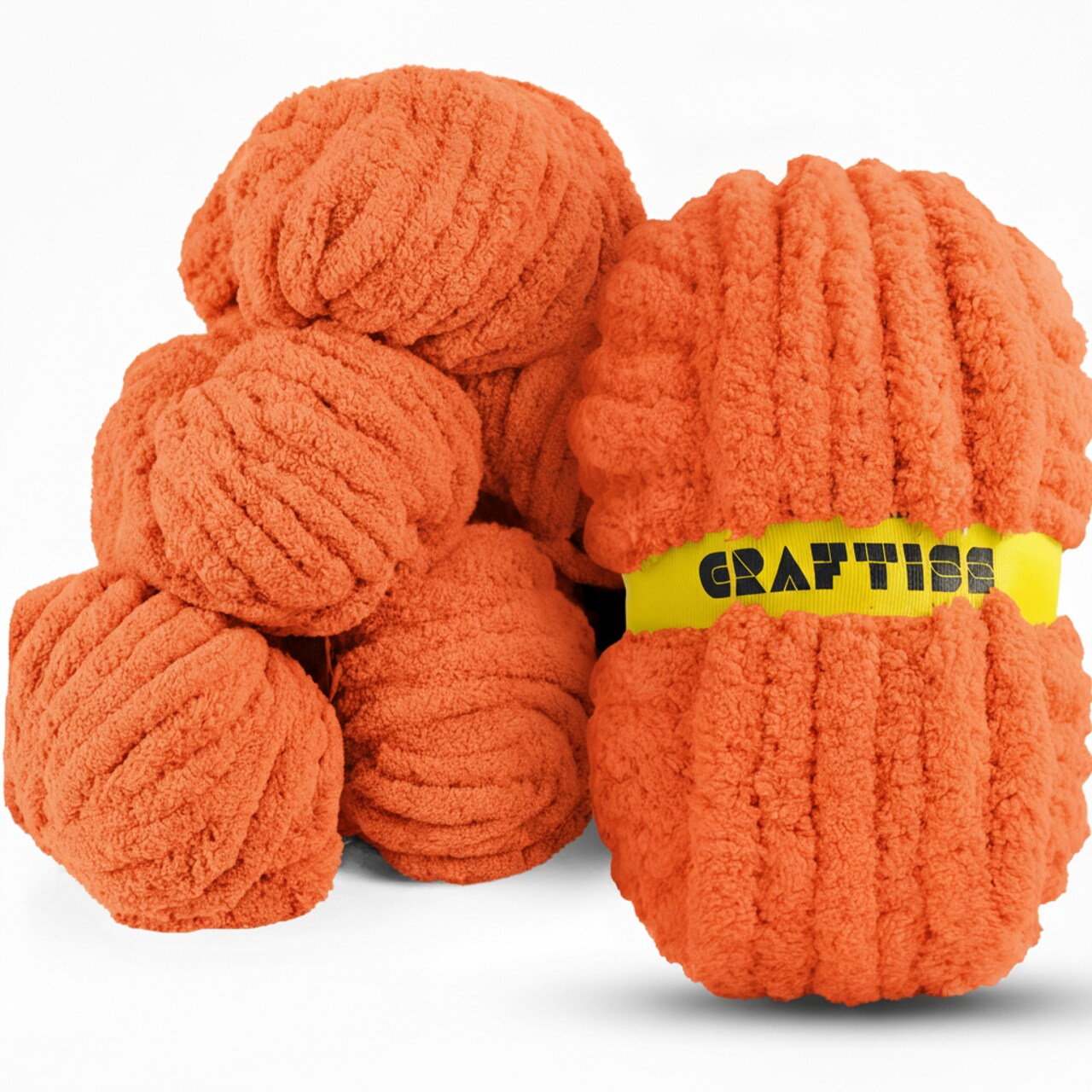 8 Rolls Chunky Chenille Yarn for Crocheting - Jumbo 7 Weight (27 yds, 8 oz Each Skein), Bulky Thick Crochet Knit Blanket Chunky Yarn for Hand Knitting